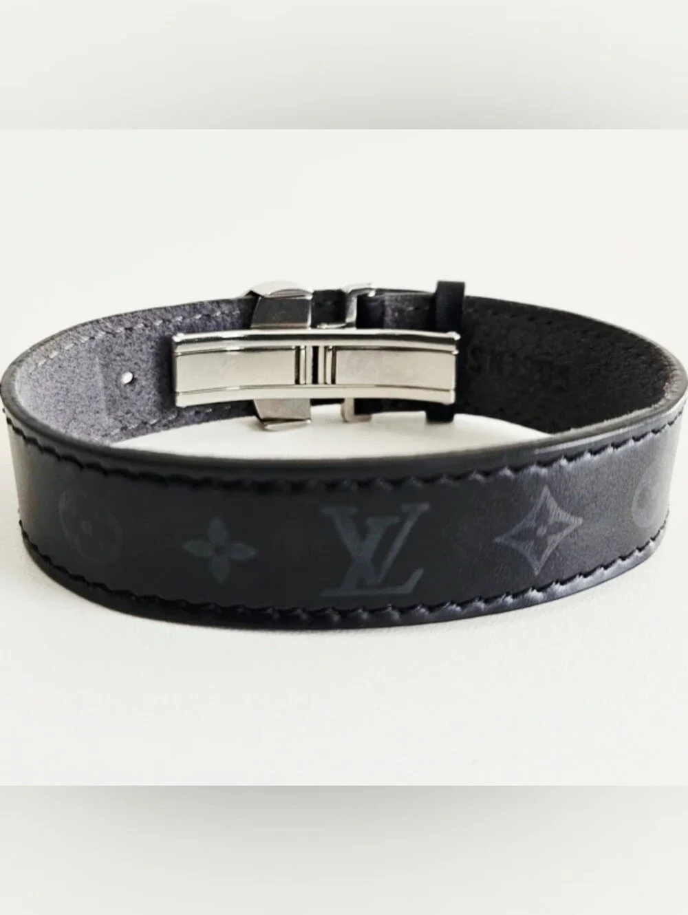 Louis Vuitton Black Good Luck Monogram Bracelet